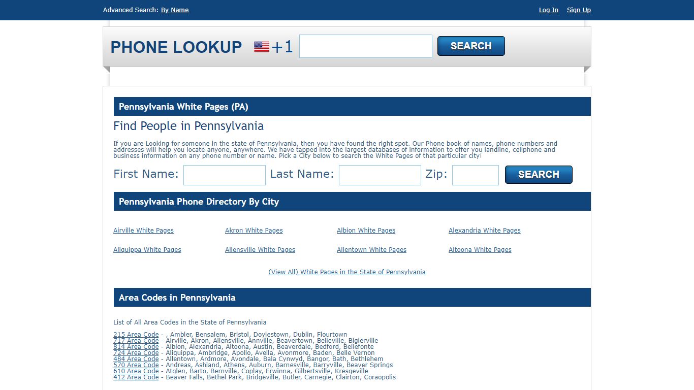 Pennsylvania White Pages - PA Phone Directory Lookup